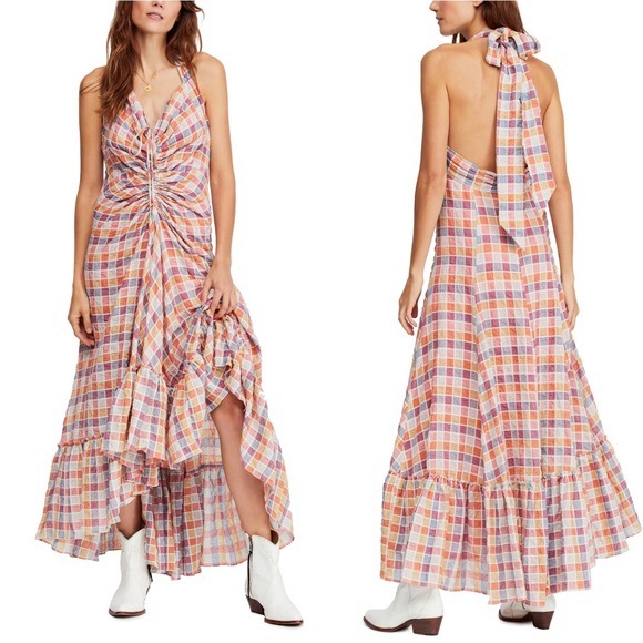 Free People Dresses & Skirts - Free People Rainbow Dreams Maxi Dress Halter 0
